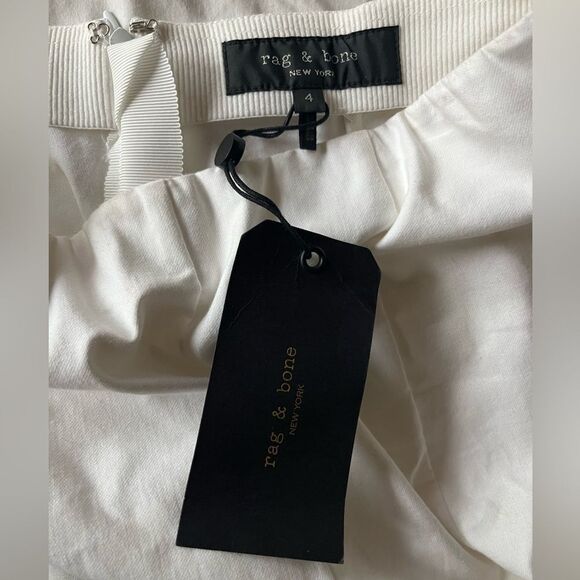 NWT- Rag & Bone Women's White Cropped Pants - Picture 8 of 10